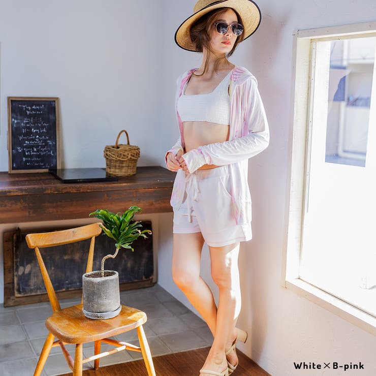 ラッシュガード レディース バイカラーショートパンツ  UVカット | FashionBerry | 詳細画像10 