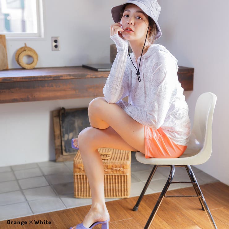 ラッシュガード レディース バイカラーショートパンツ  UVカット | FashionBerry | 詳細画像17 