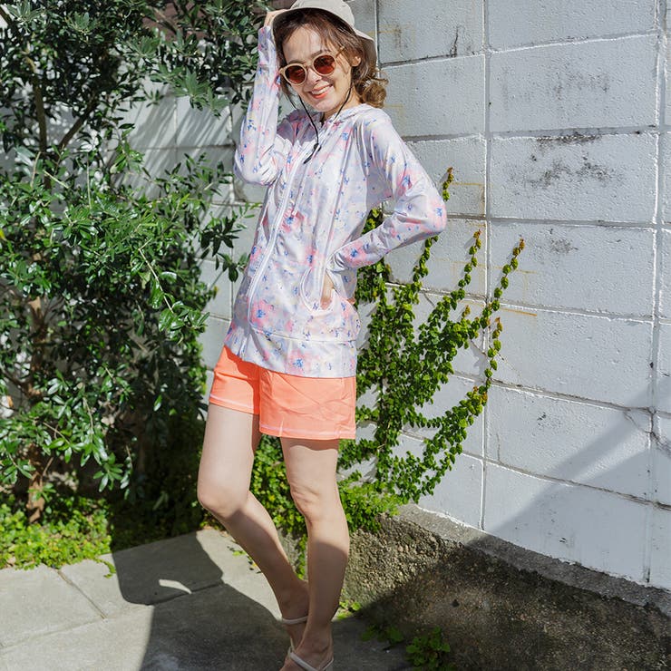 ラッシュガード レディース バイカラーショートパンツ  UVカット | FashionBerry | 詳細画像24 