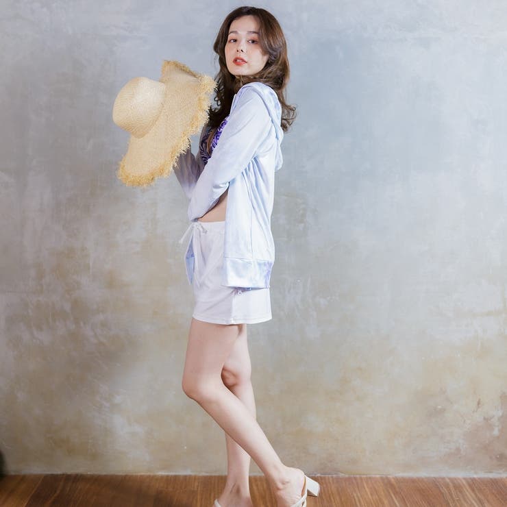 ラッシュガード レディース バイカラーショートパンツ  UVカット | FashionBerry | 詳細画像5 