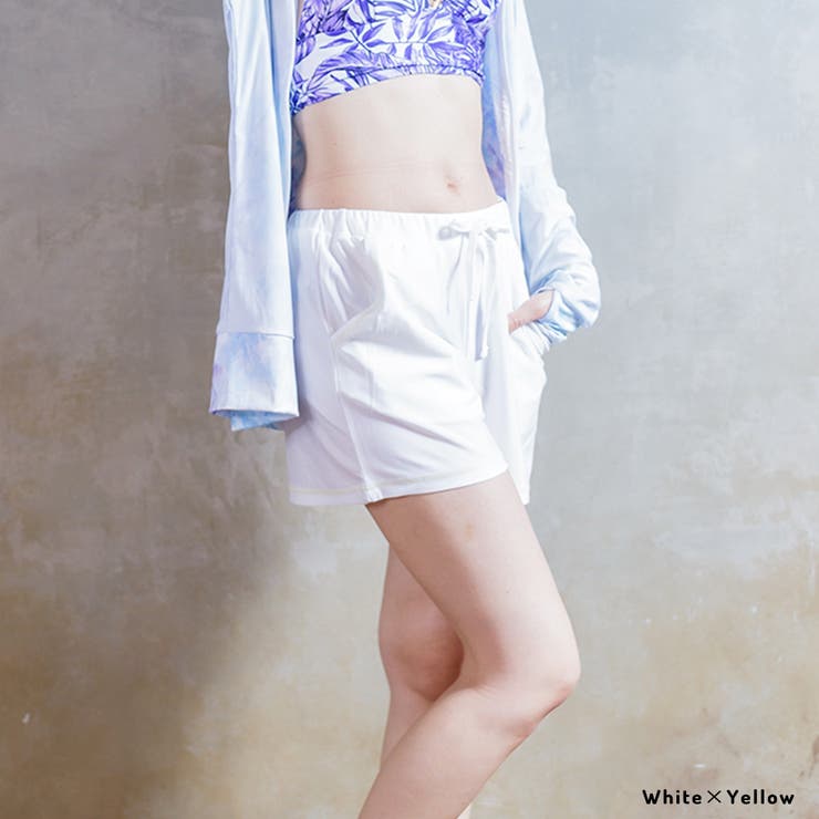 ラッシュガード レディース バイカラーショートパンツ  UVカット | FashionBerry | 詳細画像9 