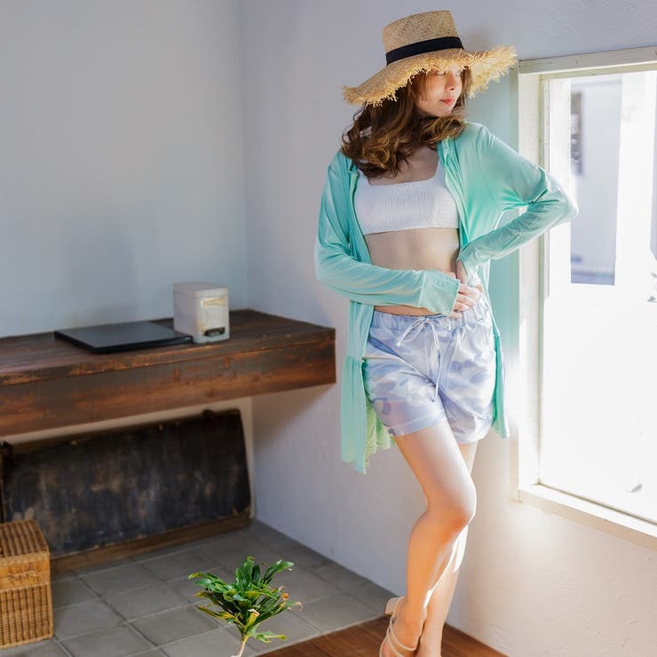 プリント ラッシュガード レディース ショートパンツ  UVカット | FashionBerry | 詳細画像17 