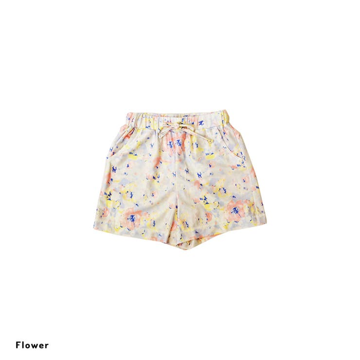 フラワー  | プリント ラッシュガード レディース ショートパンツ  UVカット | FashionBerry