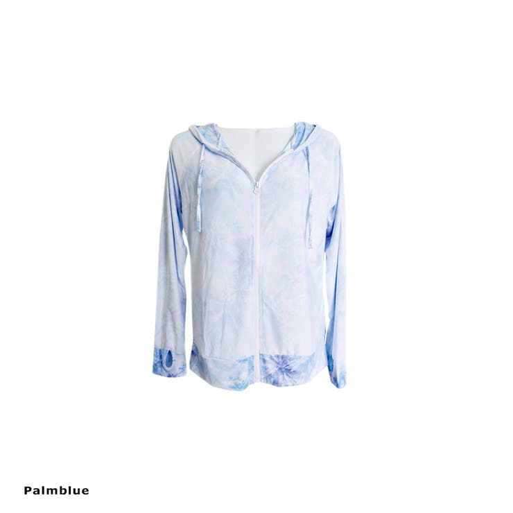 パーム | レディース 柄ラフラッシュガード UVカット | FashionBerry