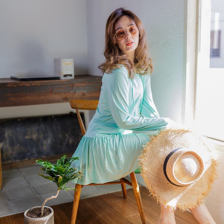 レディース ラフラッシュガードフリルパーカー UVカット | FashionBerry | 詳細画像19 