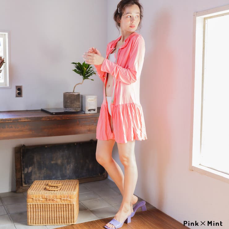 レディース ラフラッシュガードフリルパーカー UVカット | FashionBerry | 詳細画像24 