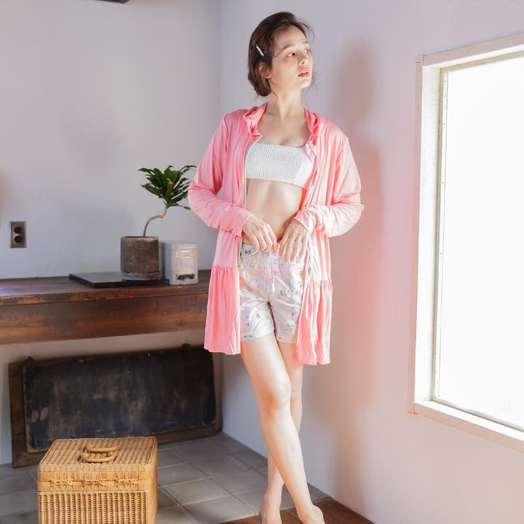 レディース ラフラッシュガードフリルパーカー UVカット | FashionBerry | 詳細画像27 