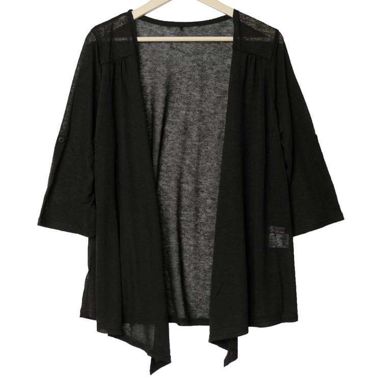 リネン混 スクエアカラートッパーカーディガン | FashionBerry | 詳細画像21 