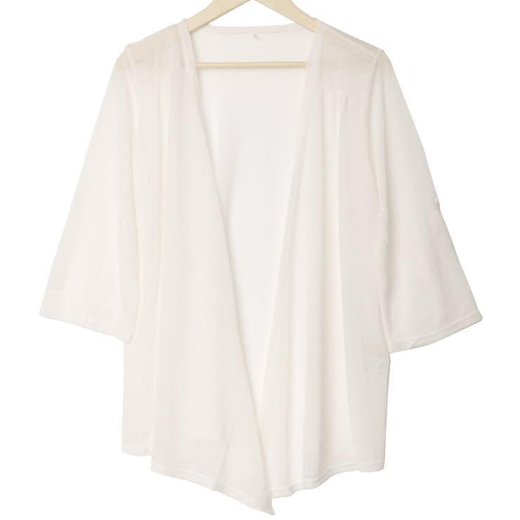 リネン混 スクエアカラートッパーカーディガン | FashionBerry | 詳細画像22 