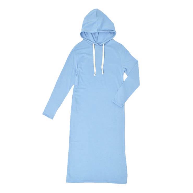 サックス | 裏毛スウェットワンピース ルームウェア レディース | FashionBerry