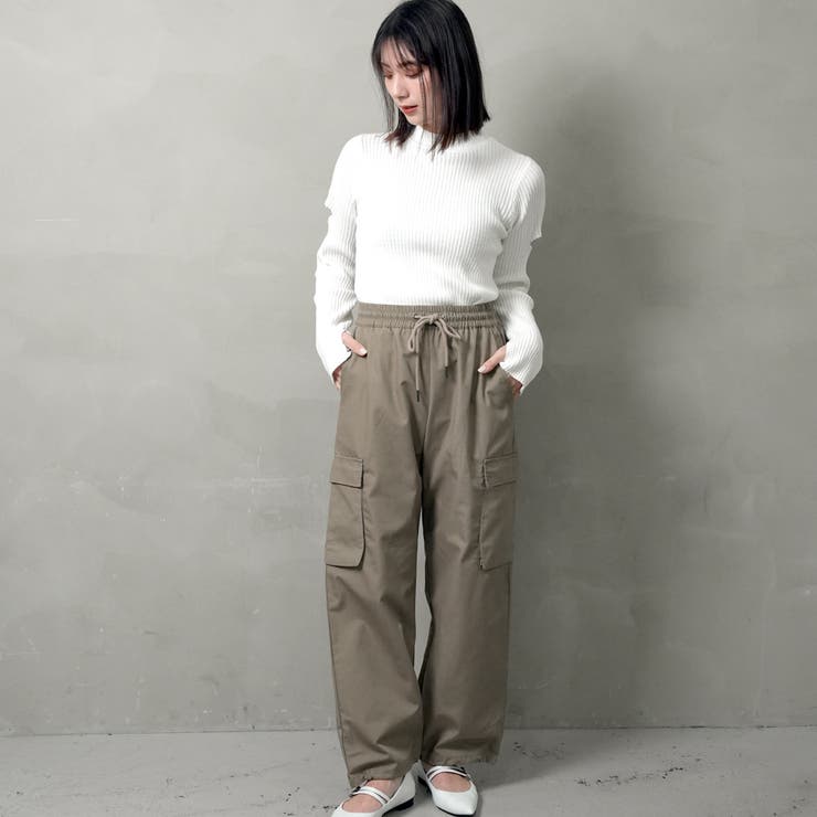 裾ドロストカーゴパンツ[品番：FNBW0000538]｜FashionBerry