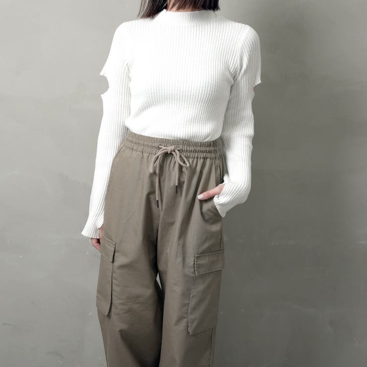 裾ドロストカーゴパンツ[品番：FNBW0000538]｜FashionBerry