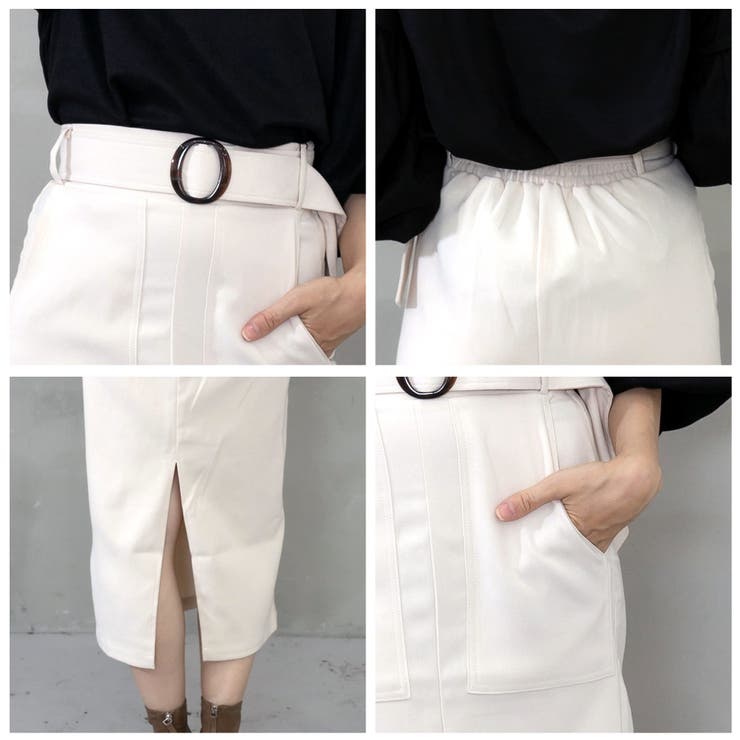 ベルト付きフロントスリットタイトスカート | FashionBerry | 詳細画像19 
