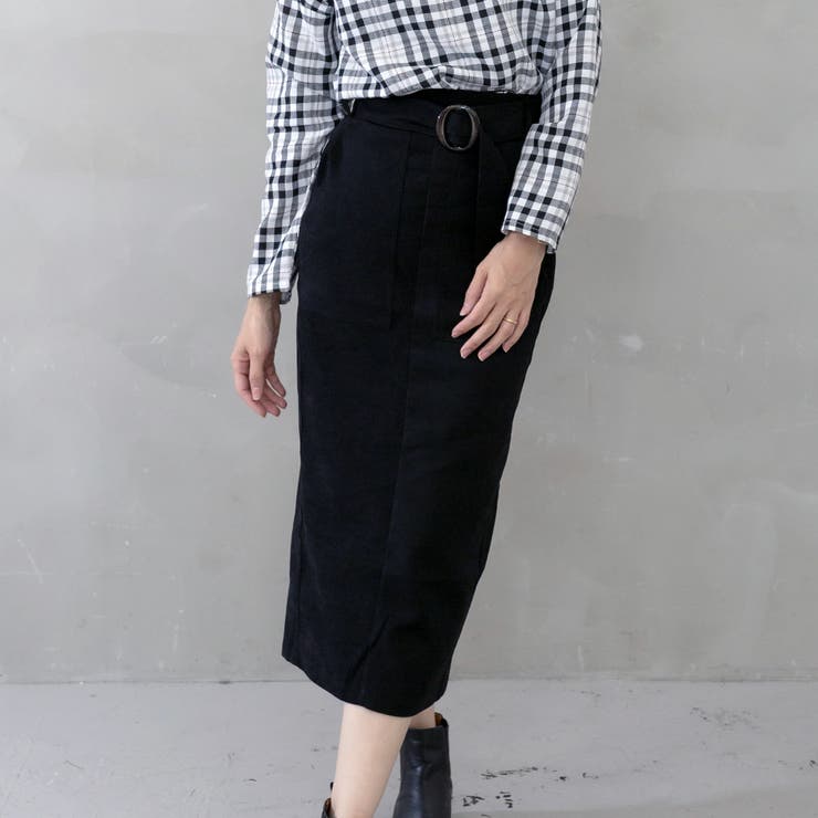 ベルト付きフロントスリットタイトスカート | FashionBerry | 詳細画像22 