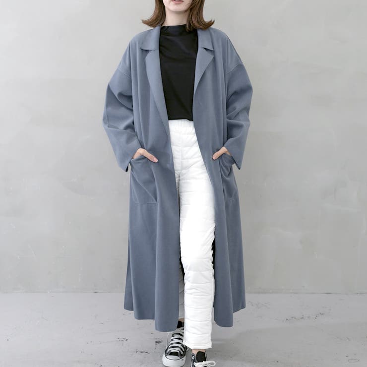 ダブルフェイスサイドスリットオーバーコート ロングコート[品番