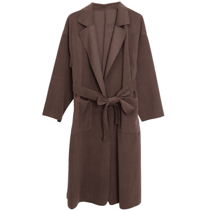 ダブルフェイスサイドスリットオーバーコート ロングコート[品番