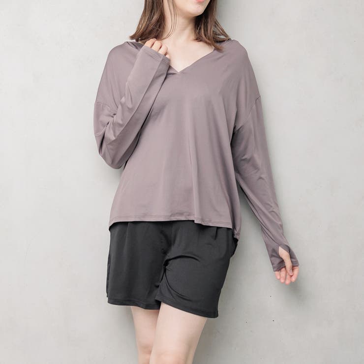 モカ×ブラック | UPF50+ ラッシュガードセットアップ レディース | FashionBerry