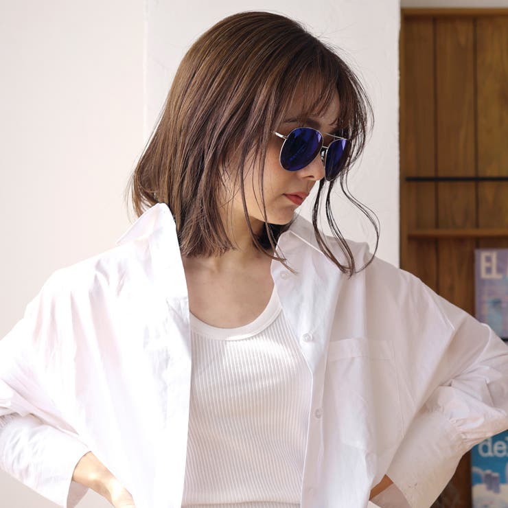 ティアドロップ サングラス ミラーレンズ レディース UVカット