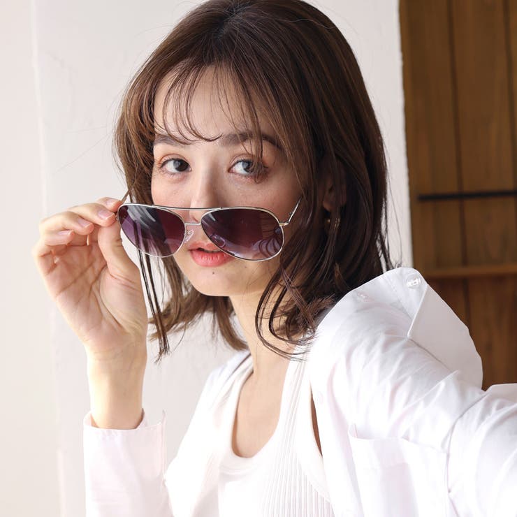 ティアドロップ サングラス ミラーレンズ レディース UVカット