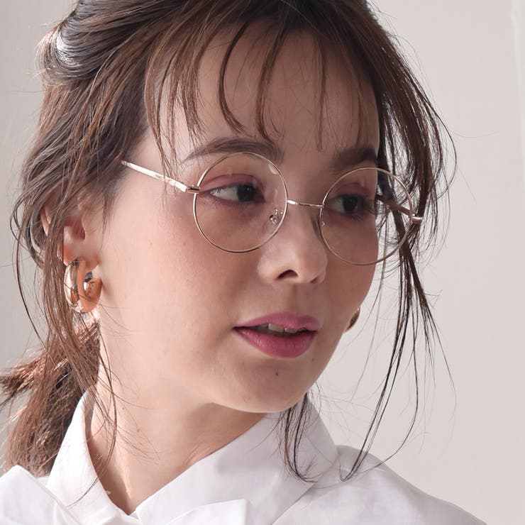 ブラウン　ラウンドメタルフレーム　メガネ ラウンド メタルフレーム メガネ メンズ ゴールド 黒縁