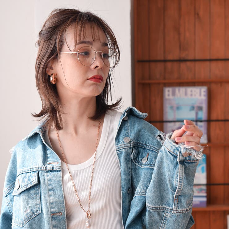 ボストンメタルメガネ メタルフレーム 伊達メガネ WEB限定アイテム | FashionBerry | 詳細画像14 