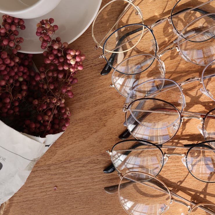 ボストンメタルメガネ メタルフレーム 伊達メガネ WEB限定アイテム | FashionBerry | 詳細画像32 