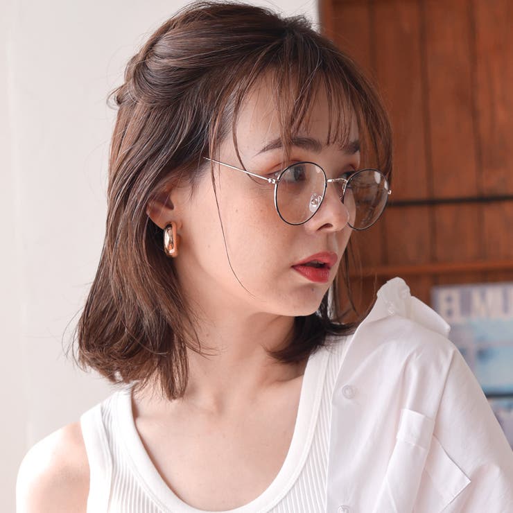 ボストンメタルメガネ メタルフレーム 伊達メガネ WEB限定アイテム | FashionBerry | 詳細画像4 