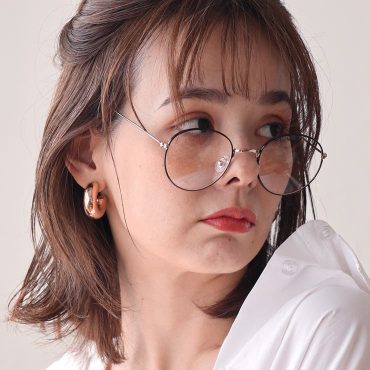 COL.13 ブロンズ（七宝）/クリア | ボストンメタルメガネ メタルフレーム 伊達メガネ WEB限定アイテム | FashionBerry