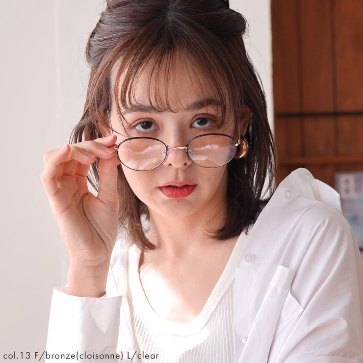 ボストンメタルメガネ メタルフレーム 伊達メガネ WEB限定アイテム | FashionBerry | 詳細画像5 