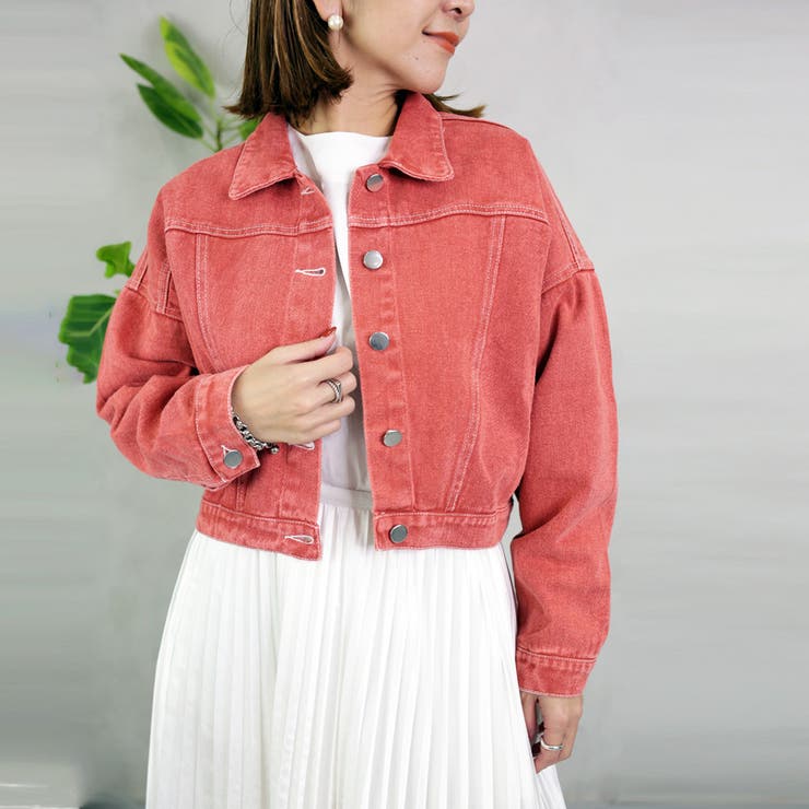 Lanapunto コットンカラーブルゾンジャケット ジージャン 品番 Fnbw Fashionberry ファッションベリー のレディースファッション通販 Shoplist ショップリスト