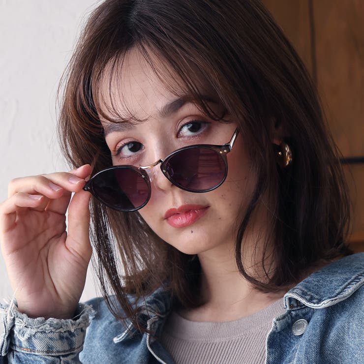 ボストン メタルフレーム サングラス 伊達メガネ WEB限定アイテム[品番