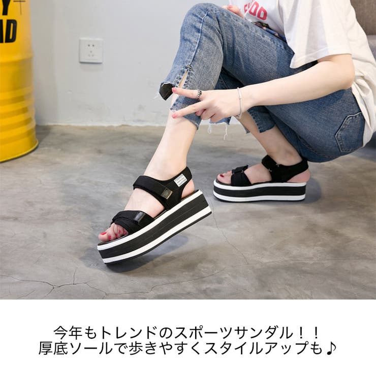 プラットフォームスポーツサンダル 厚底サンダル サンダル[品番：FSBW0000312]｜fashion box （ファッションボックス）の