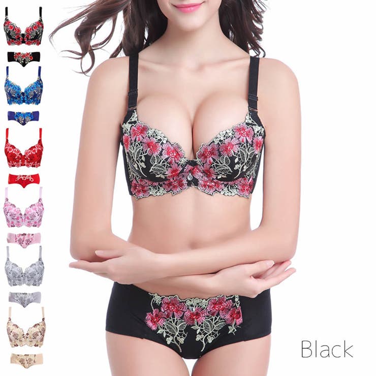 ブラック | 脇肉スッキリブラショーツセット 2023 SS | fashion box 