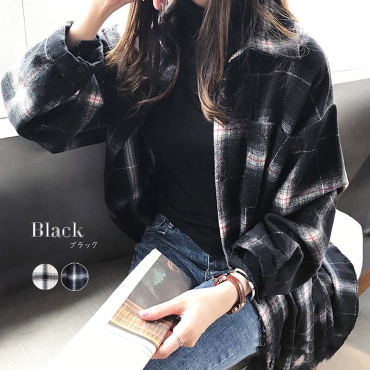 ロングチェックシャツ 21 新作 品番 Fsbw Fashion Box ファッションボックス のレディースファッション通販 Shoplist ショップリスト