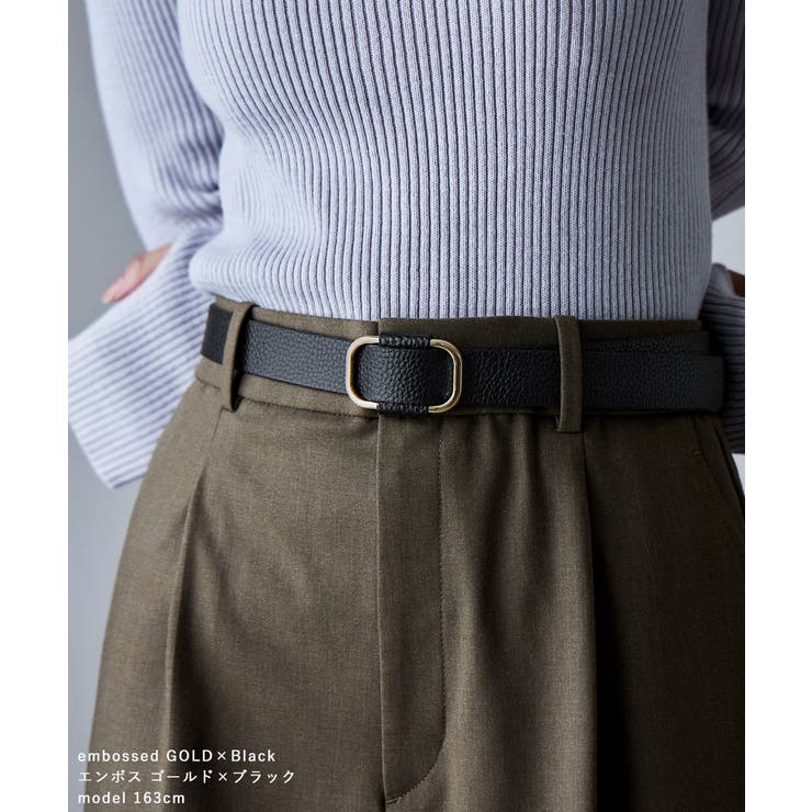 etoll エトル スクエアレザーベルト | Fashion Letter | 詳細画像2 