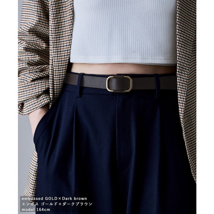 etoll エトル スクエアレザーベルト | Fashion Letter | 詳細画像5 