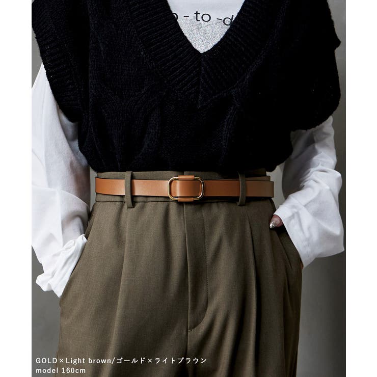 etoll エトル スクエアレザーベルト | Fashion Letter | 詳細画像16 