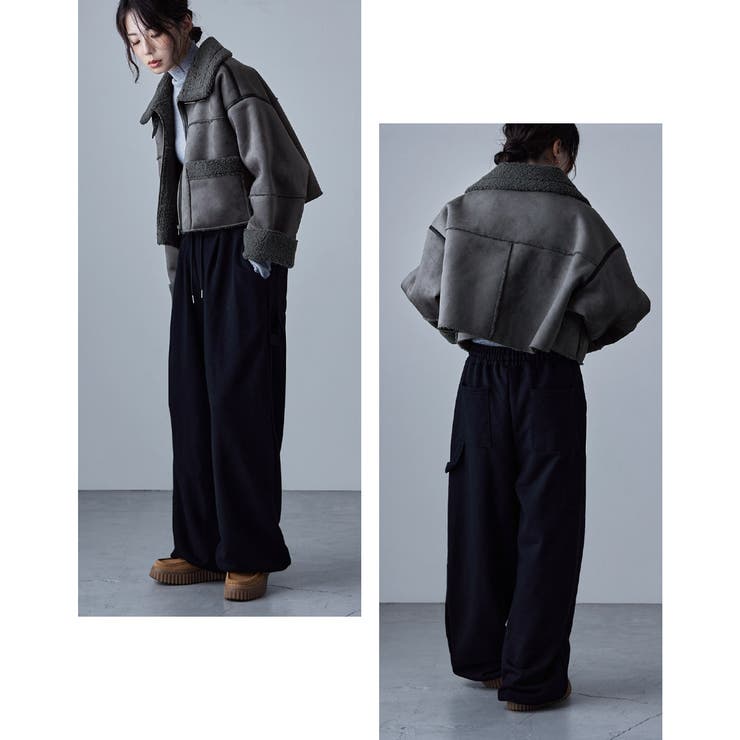 etoll エトル フェイクムートンショートフライトジャケット[品番