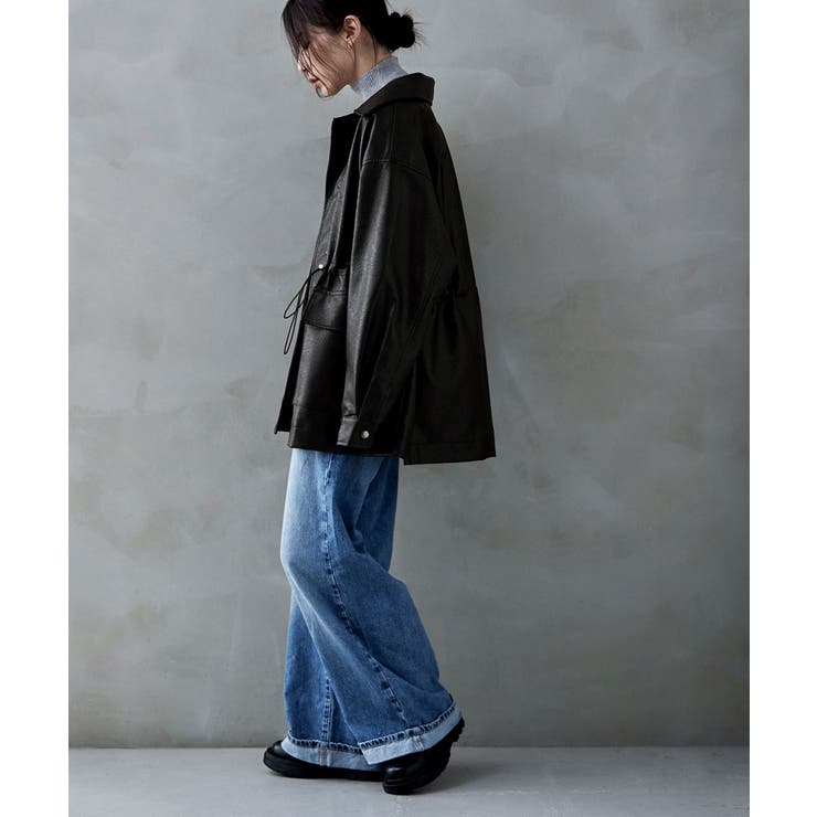 etoll エトル フェイクレザードロストカバーオールジャケット | Fashion Letter | 詳細画像13 