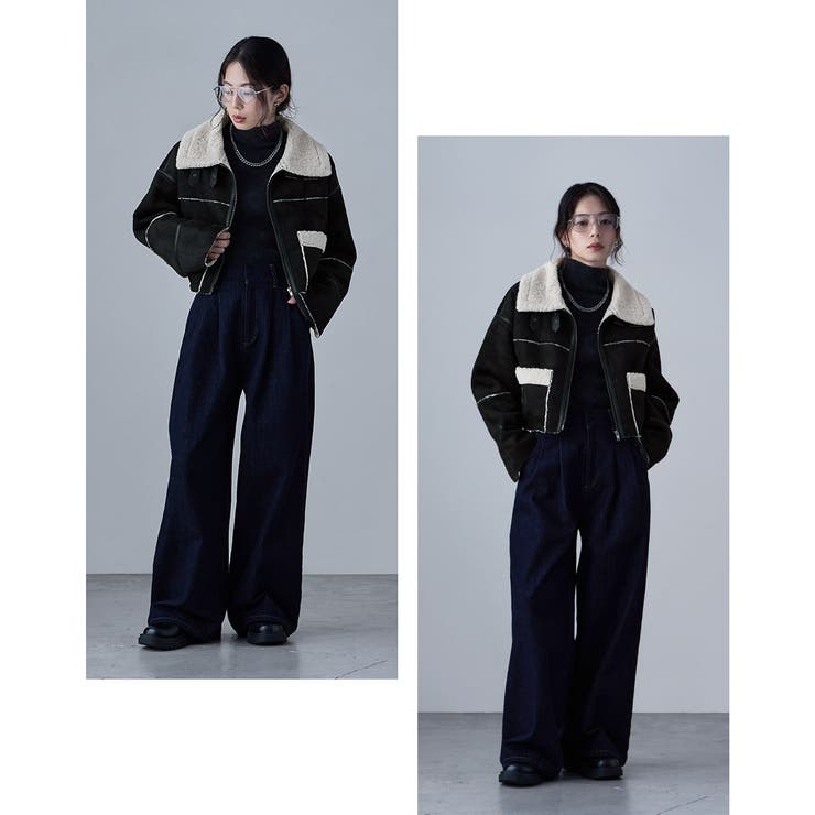 etoll エトル フェイクムートンショートフライトジャケット[品番