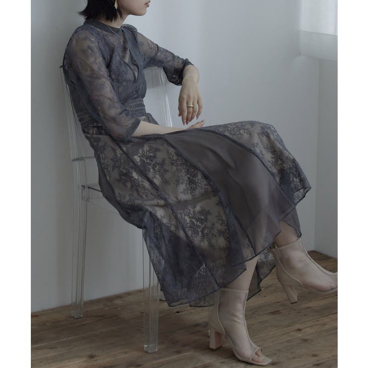 上品な透け感を楽しむ レイヤード レースワンピース ドレス 品番 Ft Fashion Letter ファッションレター のレディースファッション通販 Shoplist ショップリスト