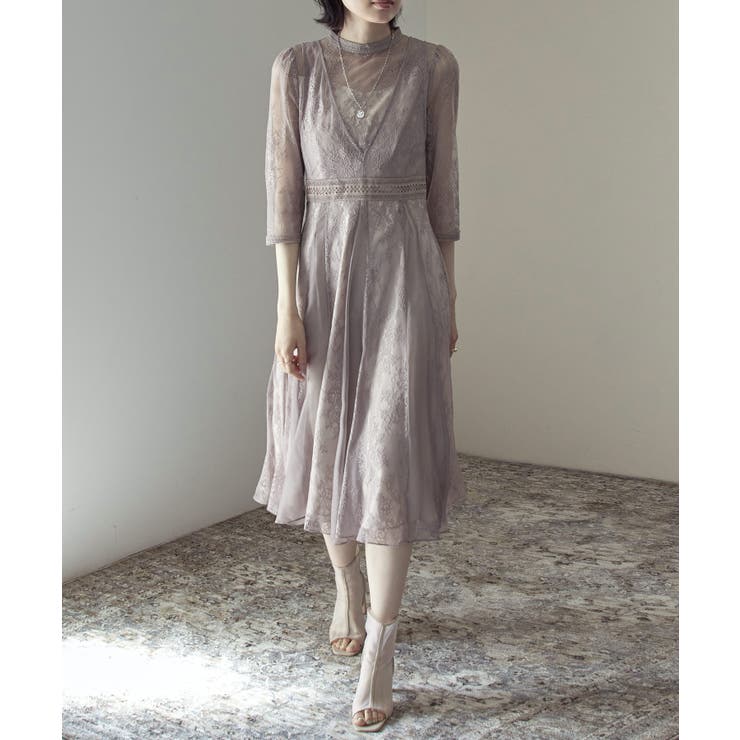 上品な透け感を楽しむ レイヤード レースワンピース ドレス 品番 Ft Fashion Letter ファッションレター のレディースファッション通販 Shoplist ショップリスト