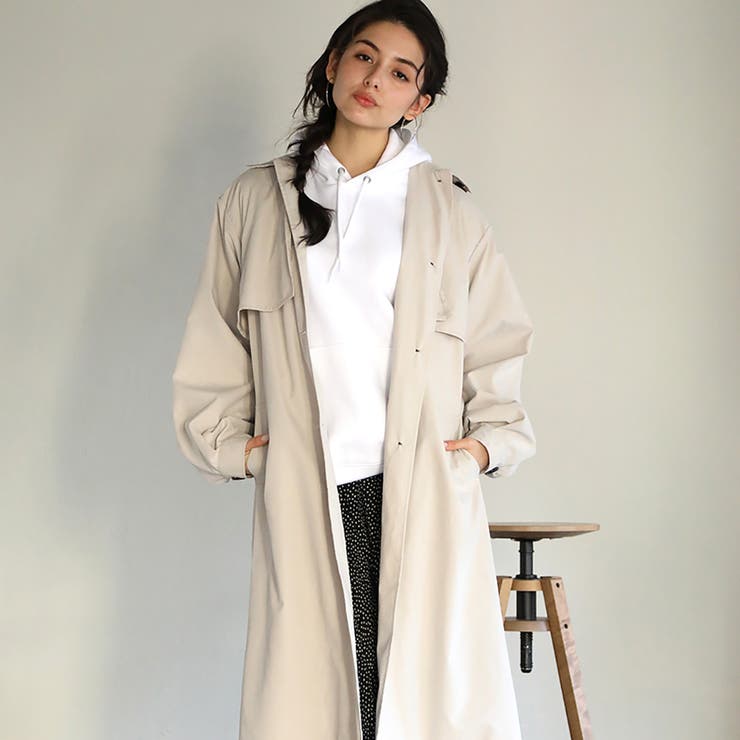 aity アイティ 胸ヨーク付きステンカラーロングコート | Fashion Letter | 詳細画像1 