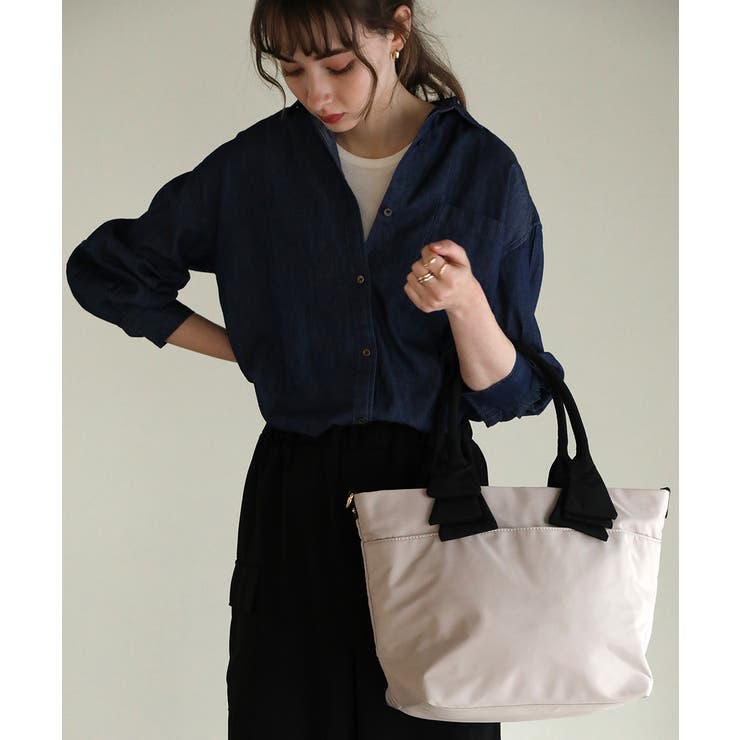 aity アイティ リボンハンドルナイロントートバッグ | Fashion Letter | 詳細画像4 
