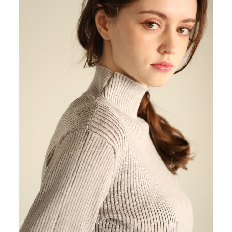 エクリュ | aity アイティ プレーティングリブニット | Fashion Letter