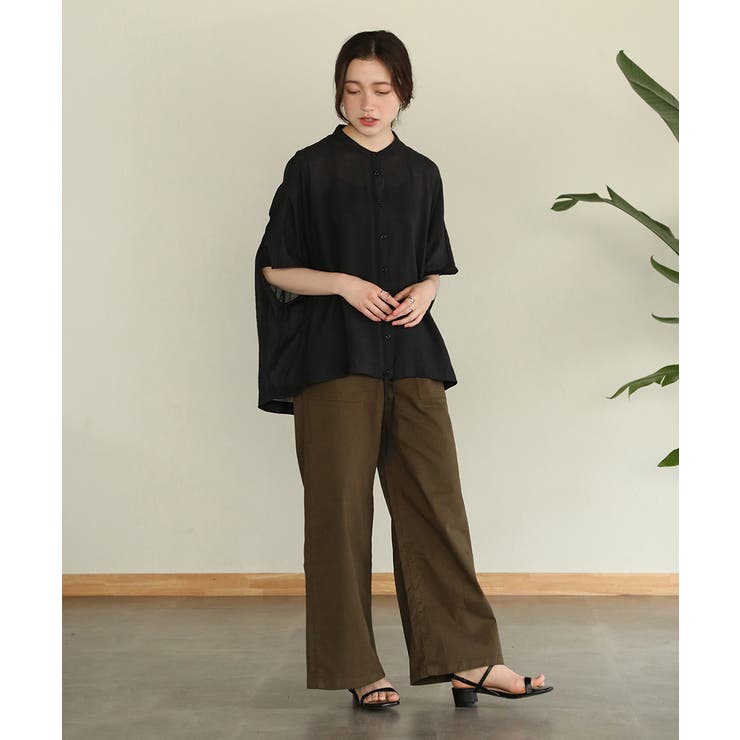 aity アイティ ウエストゴムストレッチツイルベイカーパンツ | Fashion Letter | 詳細画像9 