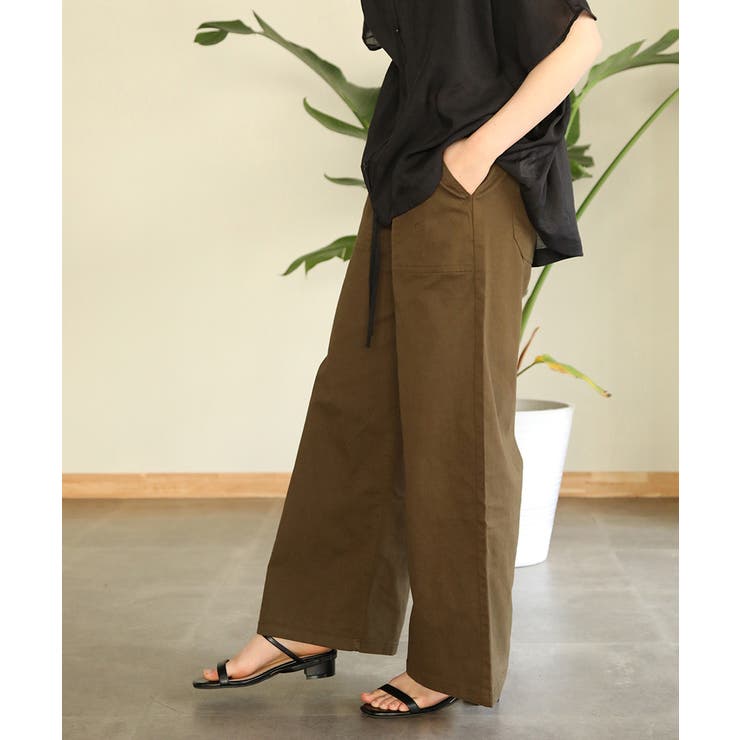 aity アイティ ウエストゴムストレッチツイルベイカーパンツ | Fashion Letter | 詳細画像10 