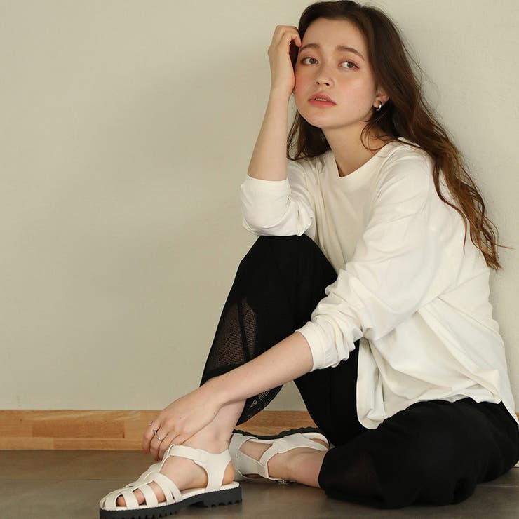 aity アイティ ラウンドヘムロングTシャツ | Fashion Letter | 詳細画像1 