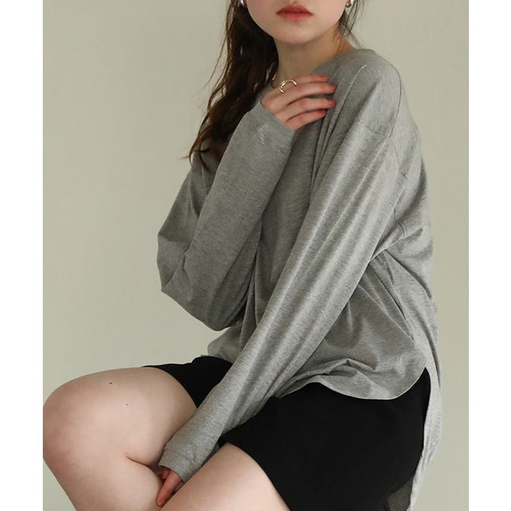 aity アイティ ラウンドヘムロングTシャツ | Fashion Letter | 詳細画像13 