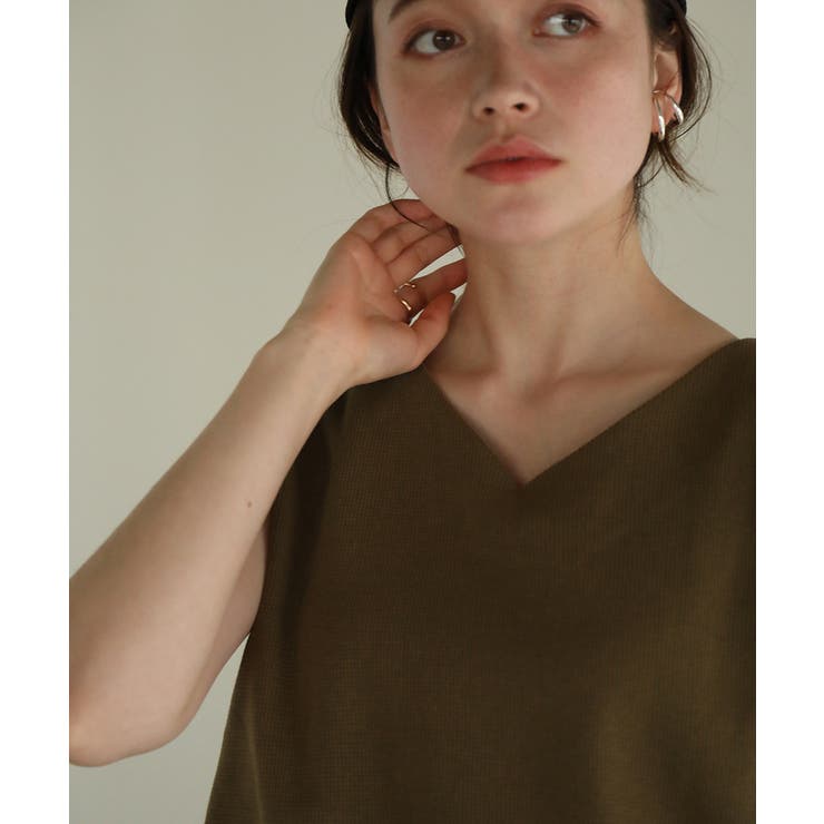 aity アイティ Vネックワッフルタンクトップ | Fashion Letter | 詳細画像14 